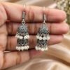 Oxidised Double Jhumka Earrings – Traditional Design for Ethnic Look 5 Oxidised Double Jhumka Earrings with Traditional Double Layer Designer Pattern